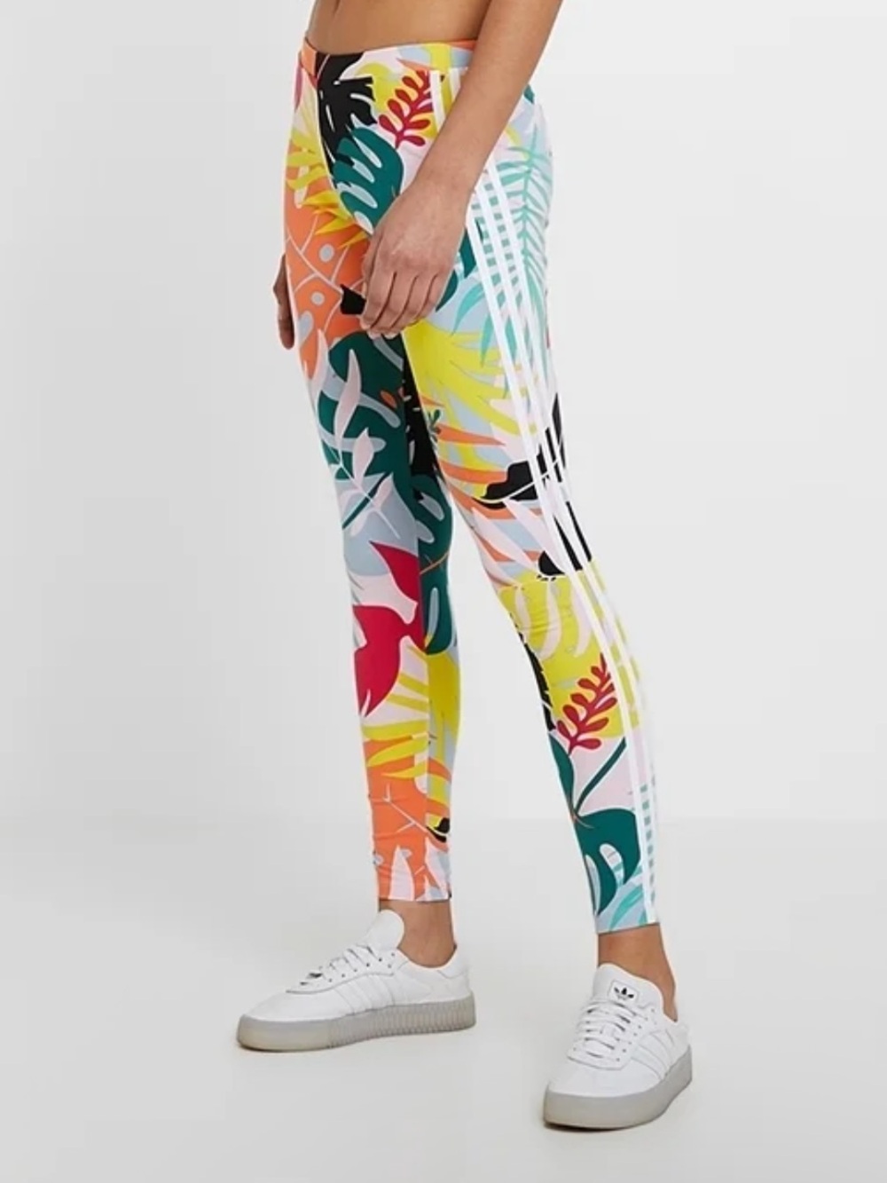 Adidas X Farm Rio Tropical Print leggings Size Small New